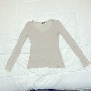 Express long sleeve metallic top